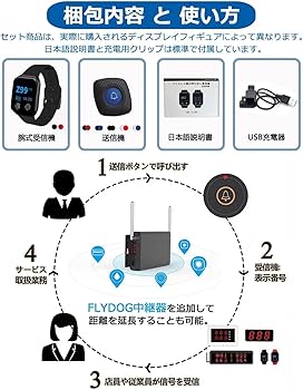 Amazon | ワイヤレス 呼び出しベル, 業務用 飲食店 呼び出し機 呼び鈴